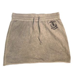 Tommy Hilfiger Heather Grey Drawstring Cotton Mini Skirt Size S/P